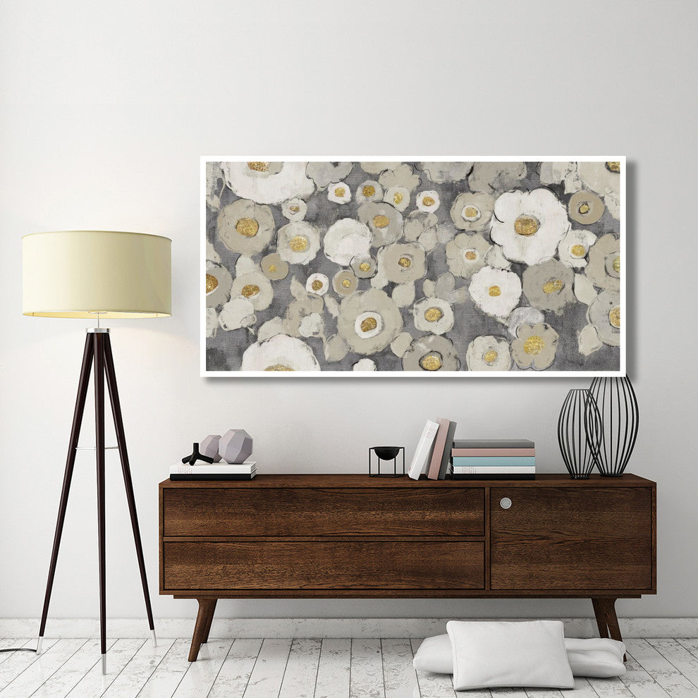 "Bohemian Bouquet I Neutral" Digital Paper Print by Silvia Vassileva, 74"x38"