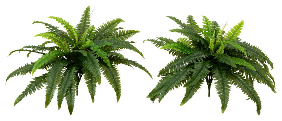 40" UV Resistant Artificial Boston Fern, Indoor/Outdoor Set of 2