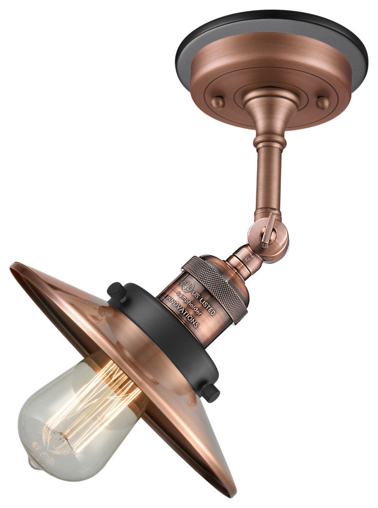 INNOVATIONS LIGHTING 203BP-ACBK-M3-AC Railroad 1 Light Sconce