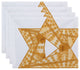 Decorative Holiday Placemat Geometric, Set of 4, Gold