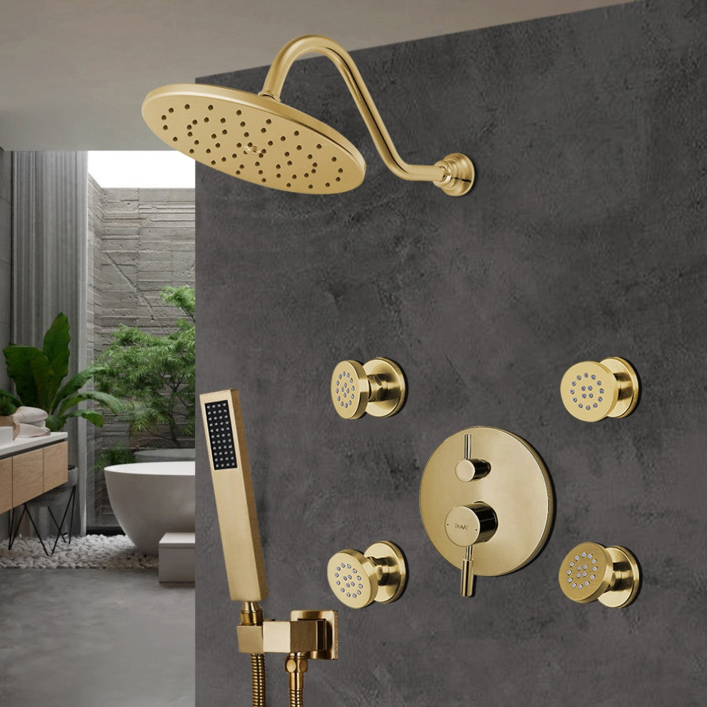 BathSelect BS1065RS gold shower set