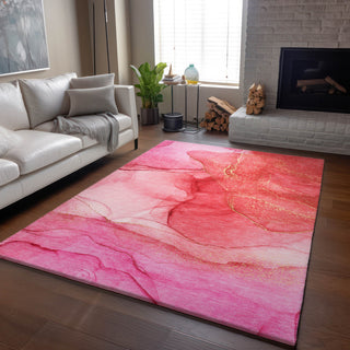 Premium Machine Washable Mayfield AMF507 Pink 8' x 10' Rug