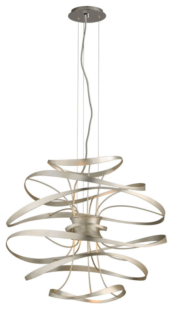 Corbett Lighting 213-42 Calligraphy 2 Light 26" LED Pendant - Silver Leaf with