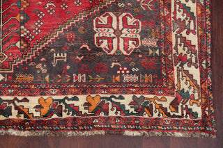 Consigned, Faded Vintage Traditional Handmade Persian Abrash Area Rug, Red, 7x10