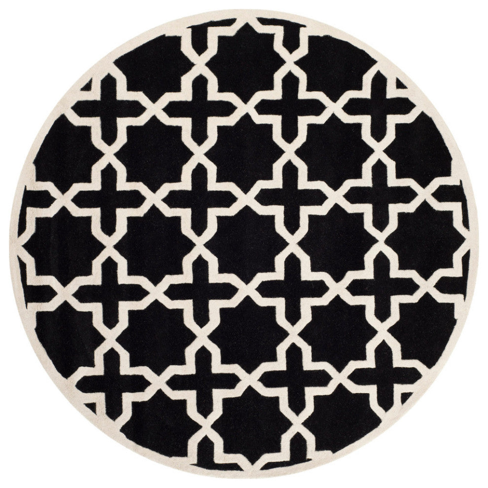 Safavieh CHT732K 7' Round Black Rug