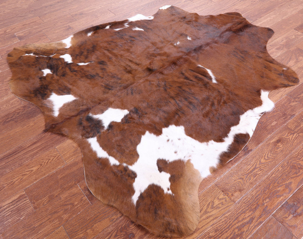 Organic Natural Hair-On Cowhide Area Rug 5' 10" X 5' 7" C2042