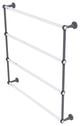 Pacific Beach 4 Tier 36" Ladder Towel Bar with Groovy Accents, Matte Gray