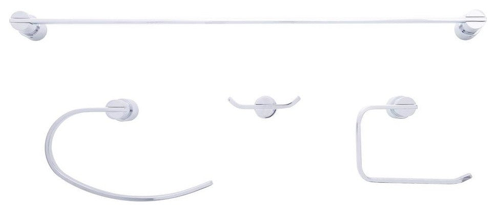 Dyconn Faucet 4-Piece Bathroom Hardware Set, Chrome