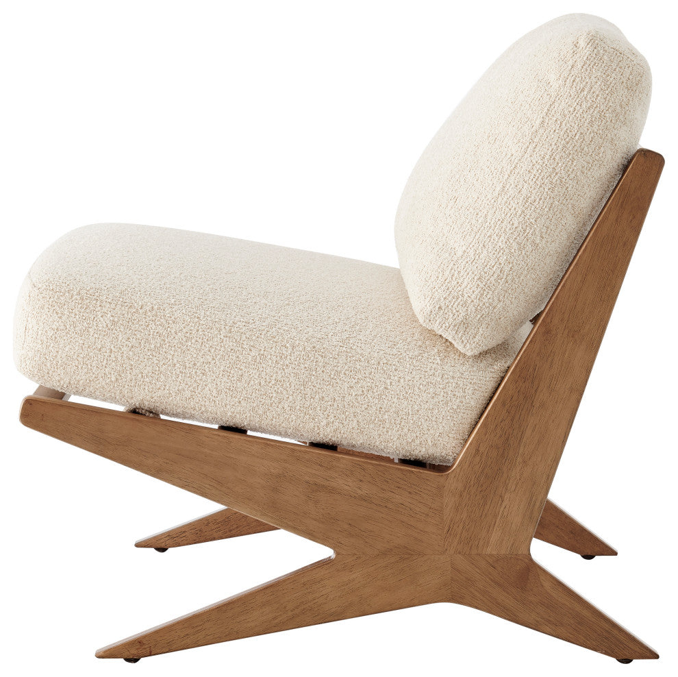 Chandler Armless Accent Chair, Palladian Beige, Fabric