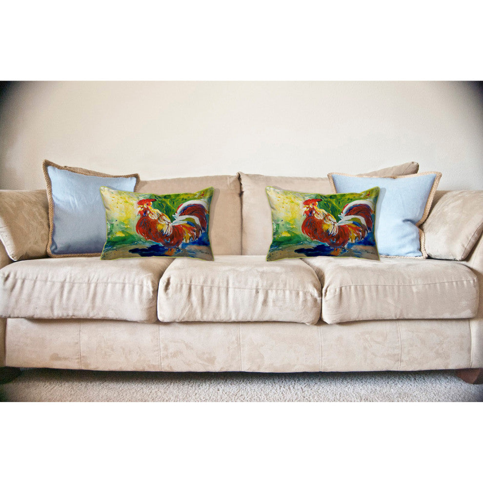 Red Rooster Large Indoor/Outdoor Pillow 16x20
