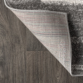 Aya Berber Stripe Geometric Area Rug, Gray/Cream, 2'x8'