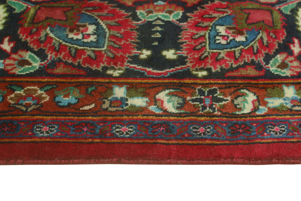 Fine Vintage Distressed Kahan Red/Charcoal Rug, 9'6 x 13'0