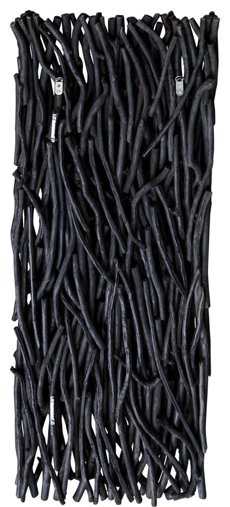 Uttermost Gathered Teak Black Wood Wall Decor