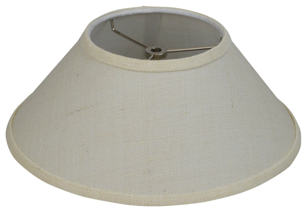 Fenchel Shades 6"x13"x6" Spider Attachment Empire Lamp Shade, Burlap Off White
