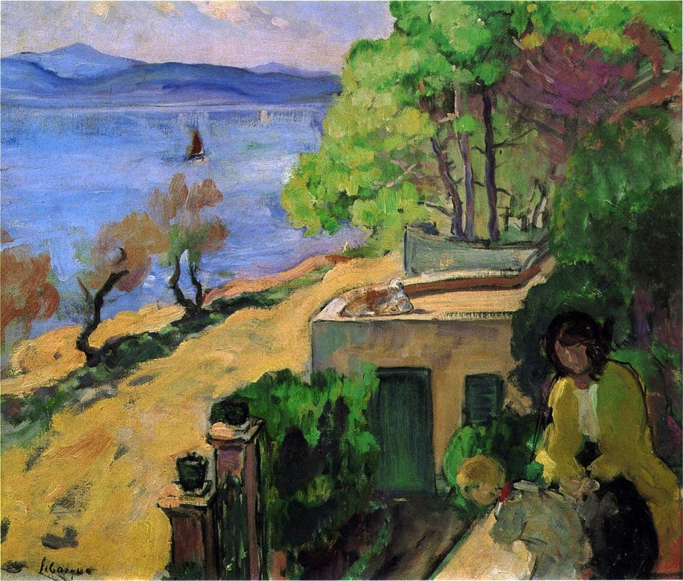 Henri Lebasque View of the Sea from the Balcony Gallery Wrapped Canvas Print