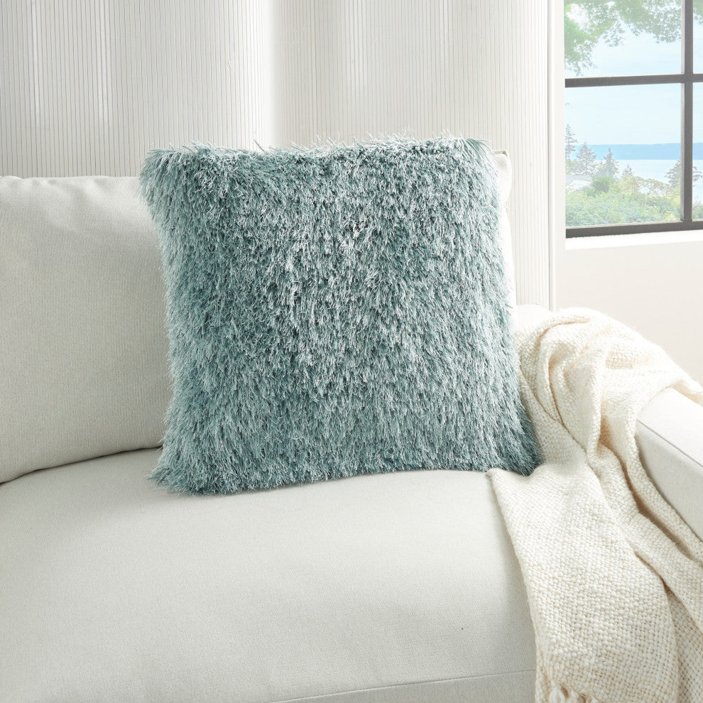 Mina Victory TL004 Throw Pillow, Celadon, 20" x 20"