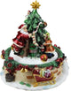 6" Animated Santa Claus and Christmas Tree Winter Scene Rotating Music Box