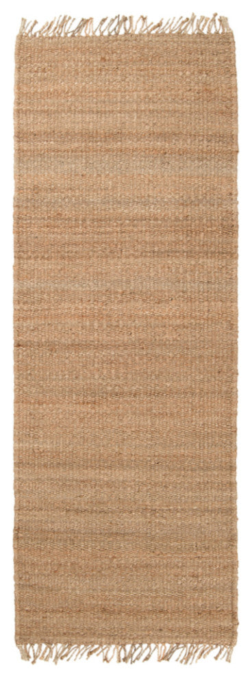 Surya Jute JUTE NATURAL Natural Fiber Area Rug, Wheat, 3' x 12' Runner