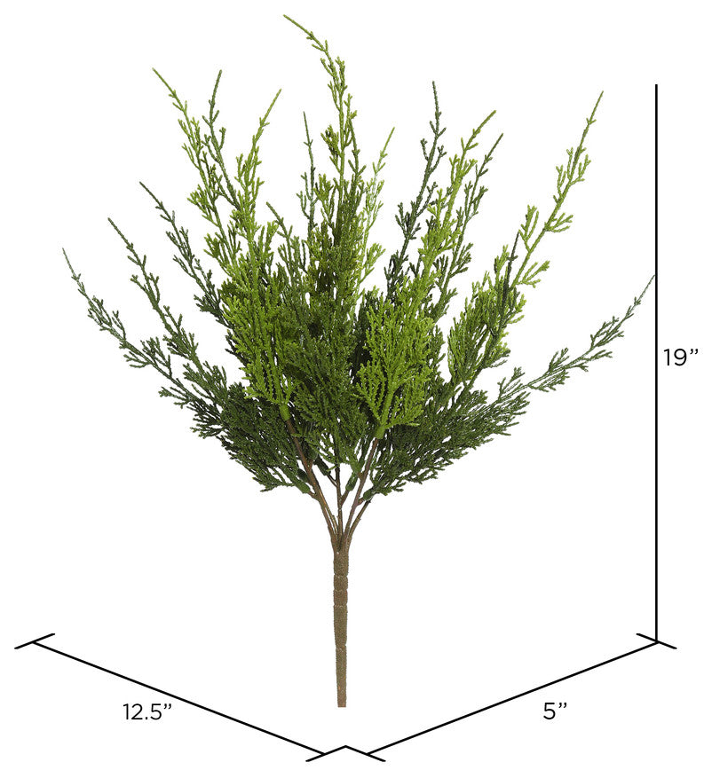 Vickerman 19" Monterey Cypress Bush, Pack of 2