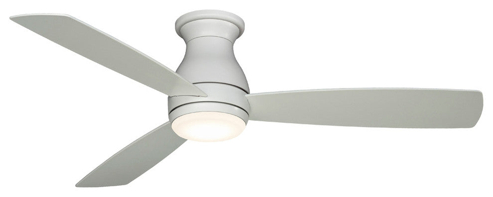 Hugh 52" Fan, Matte White With LED Light Kit