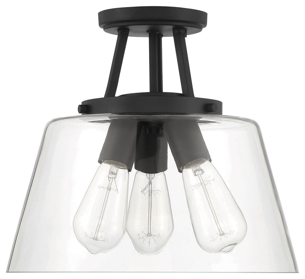 Savoy House 6-1024-3-89 Three Light Semi-Flush Mount Matte Black