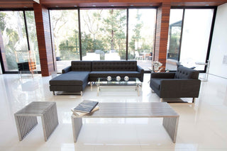 Lanser Bench Brushed Metal