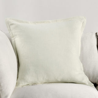 Amy 100% Linen 22" Square Throw Pillow by Kosas Home , Ivory