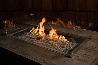 Tempered Glass Wind Guard For Rectangular Fire Pits