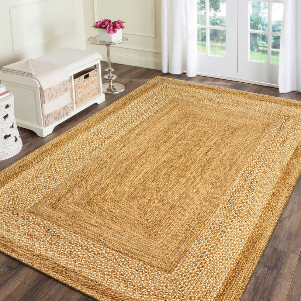 8" x 10" Classic Tan Bordered Area Rug