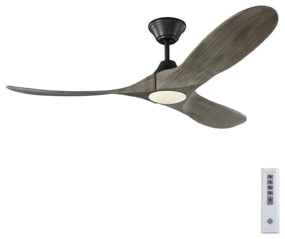 Maverick Coastal 3 Blade Outdoor Ceiling Fan Matte White Aged Pewter Grey