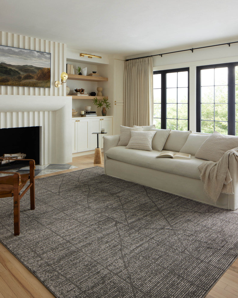 Loloi II Kamala Charcoal / Ivory 7'-10" x 10' Area Rug