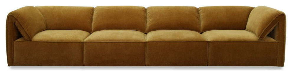 Divani Casa Gene Modern Ochre Fabric Modular Armless Sectional Seat