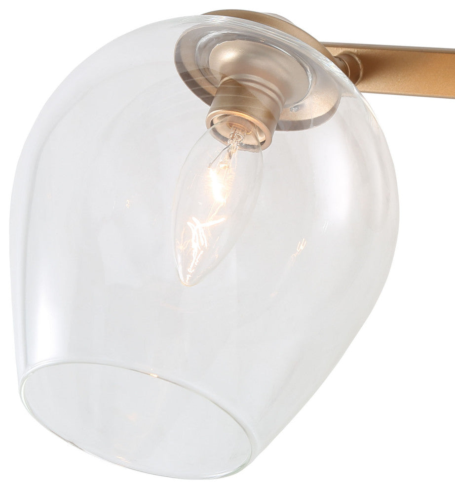 LALUZ 2-Light Gold with Glass Wine Cup Bathroom Vanity Lights
