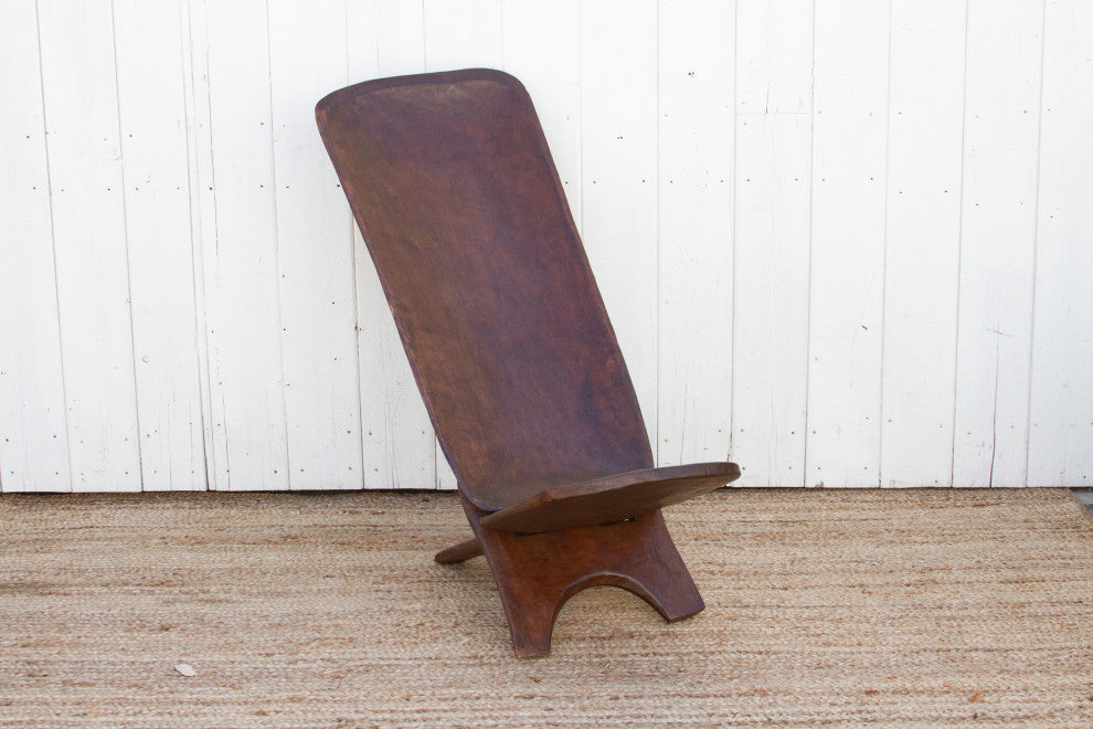 Large African Folding Club Chair