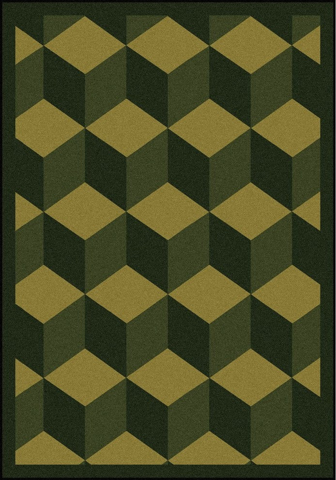 Kaleidoscope Rug, Highrise, 5'4"x7'8", Olive