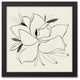 Simple Floral Magnolia 13.73x13.73 Black Framed Canvas