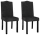vidaXL Dining Chairs 2 pcs Black Velvet