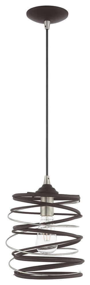 Livex Lighting Bronze 1-Light Mini Pendant