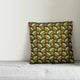 Acorns and Leaves Pattern, Green Outdoor Throw Pillow, 18"x18"