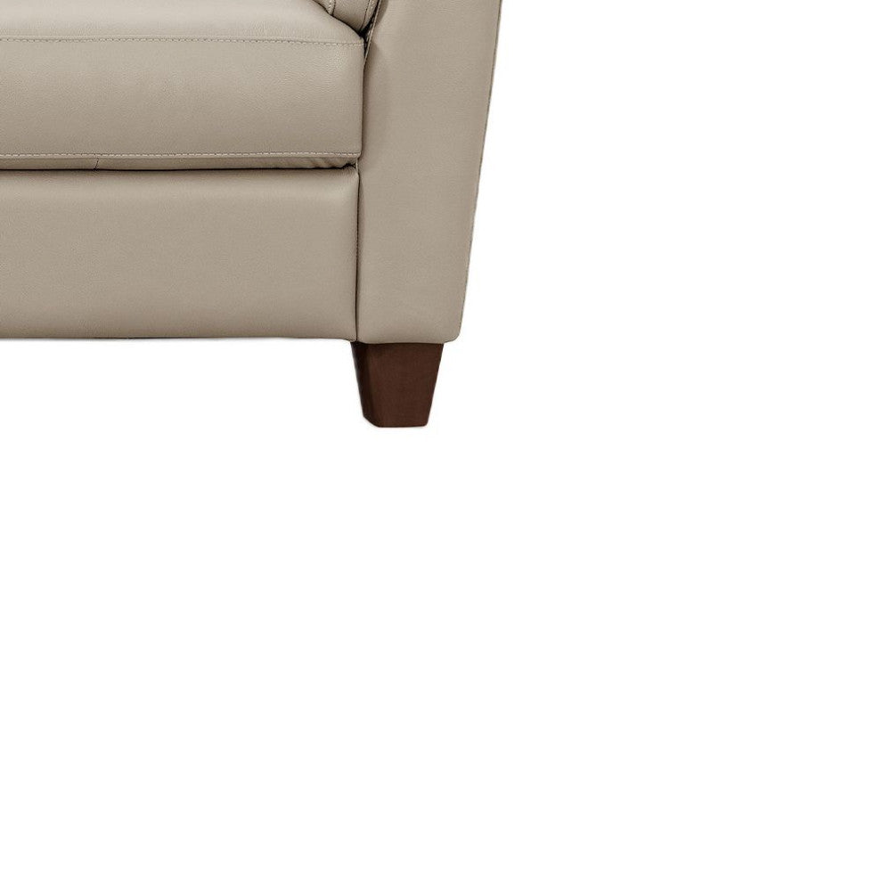 Lv01299 Sofa , Beige Leather Pacific Palisades ( 1-Piece /1Ctn