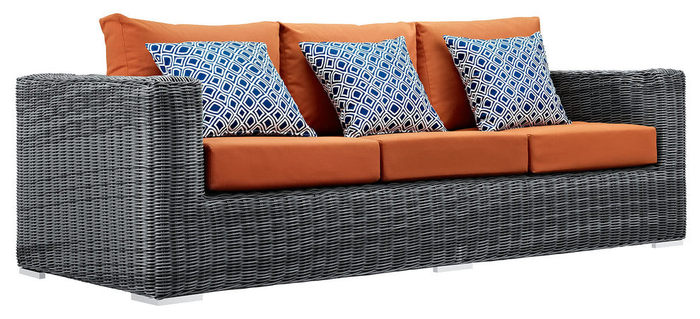 Canvas Tuscan Summon 9-Piece Outdoor Patio Sunbrella Sectional Set