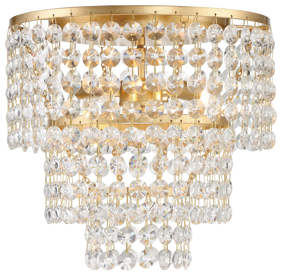 Gabrielle 3-Light Antique Gold Ceiling Mount