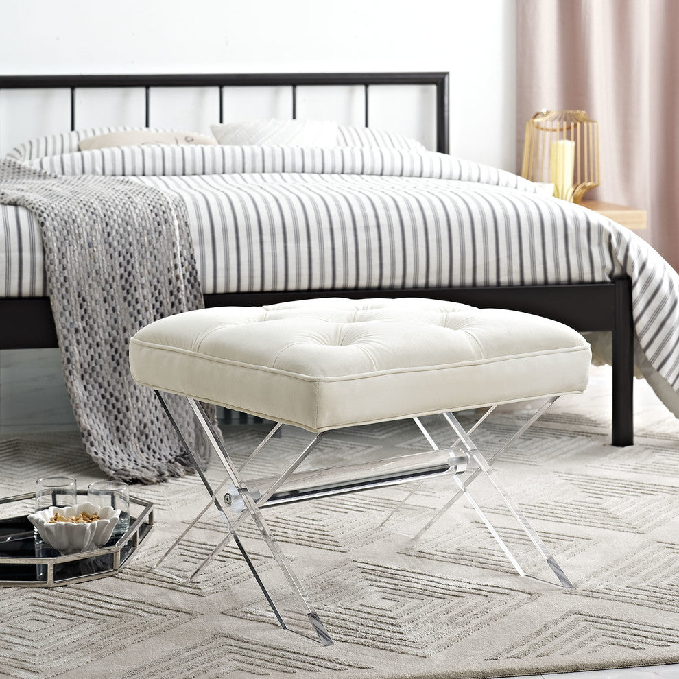 Modern Ivory Swift Bench
