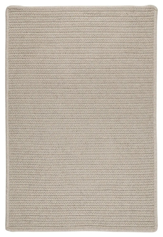 Colonial Mills Sunbrella Solid LS14 Ash Sunbrella Area Rug, Rectangular 8'x10'