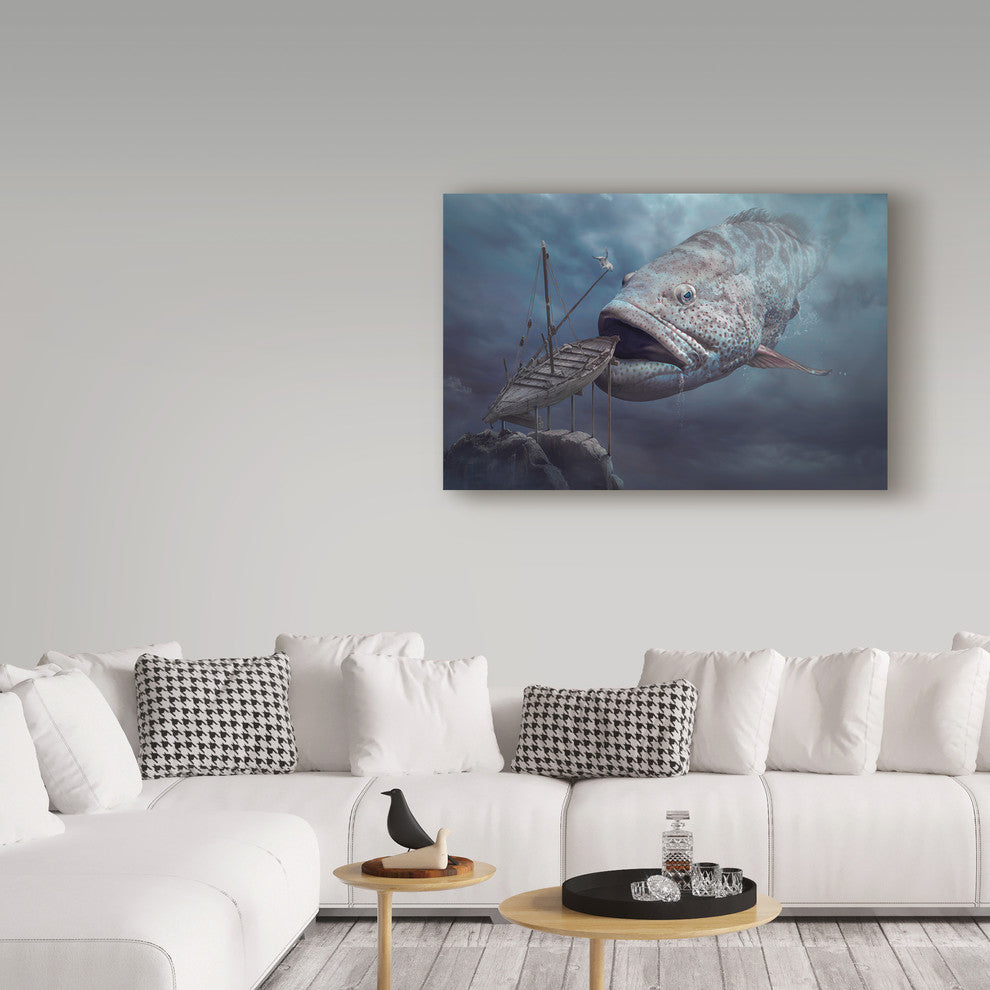 Sulaiman Almawash 'Ship Of Hope' Canvas Art, 24"x16"