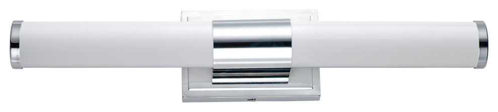 Maxim 52115 Optic 24" Tubular LED Bath Bar - Polished Chrome / White Glass