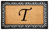 Calloway Mills Gabriel Monogram Doormat, Letter T