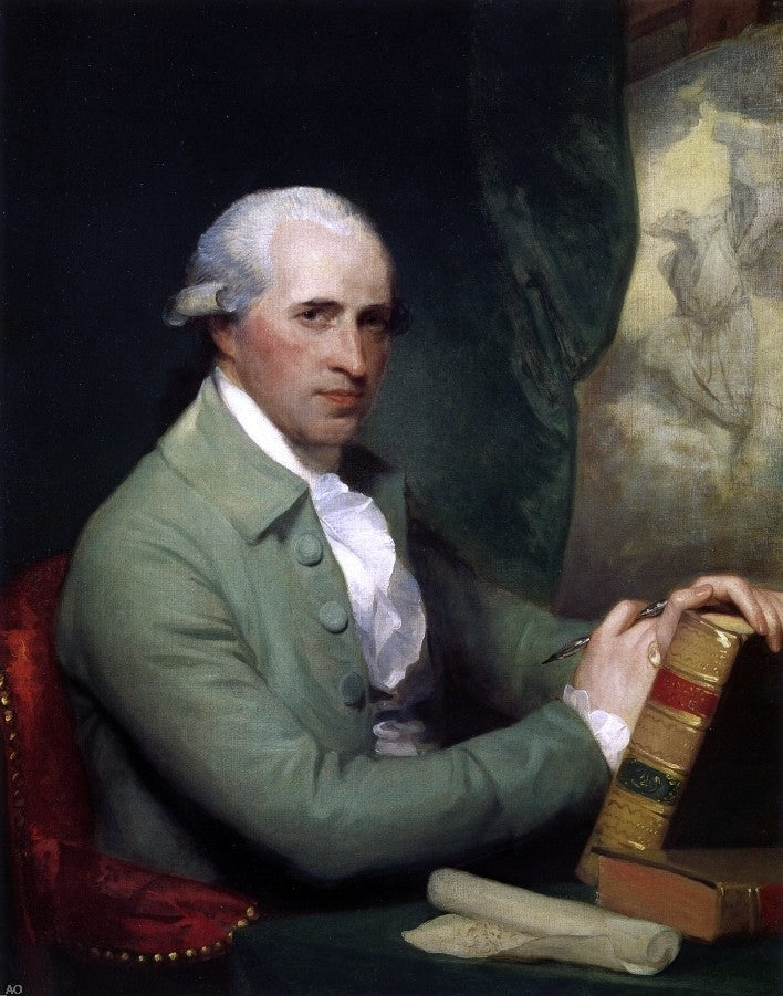 Gilbert Stuart Benjamin West, 20"x25" Wall Decal Print