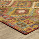 Michaela Machine Washable Geometric Tribal Gold/ Multi Area Rug, Gold, 5'x7'