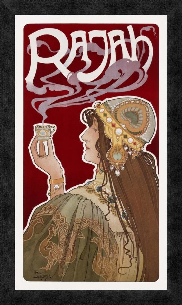 "Rajah" Framed Canvas Giclee by Privat Livemont, 15"x24"